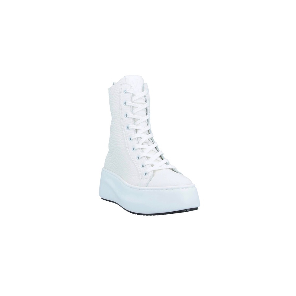 Vic Matie White Leather High Top Sneakers US 6